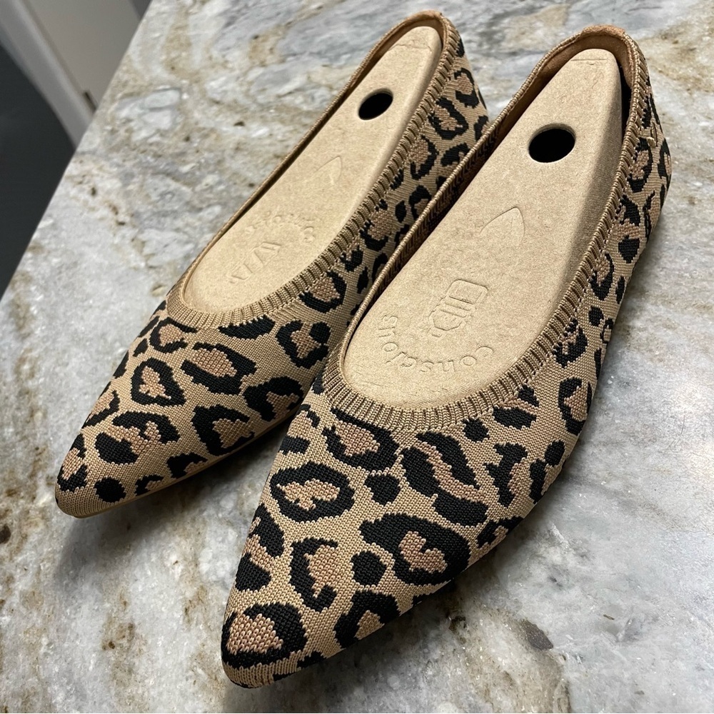 Vivaia Pointed-Toe Ballet Flats Aria 5 Dark Leopard Women’s EU 41.5